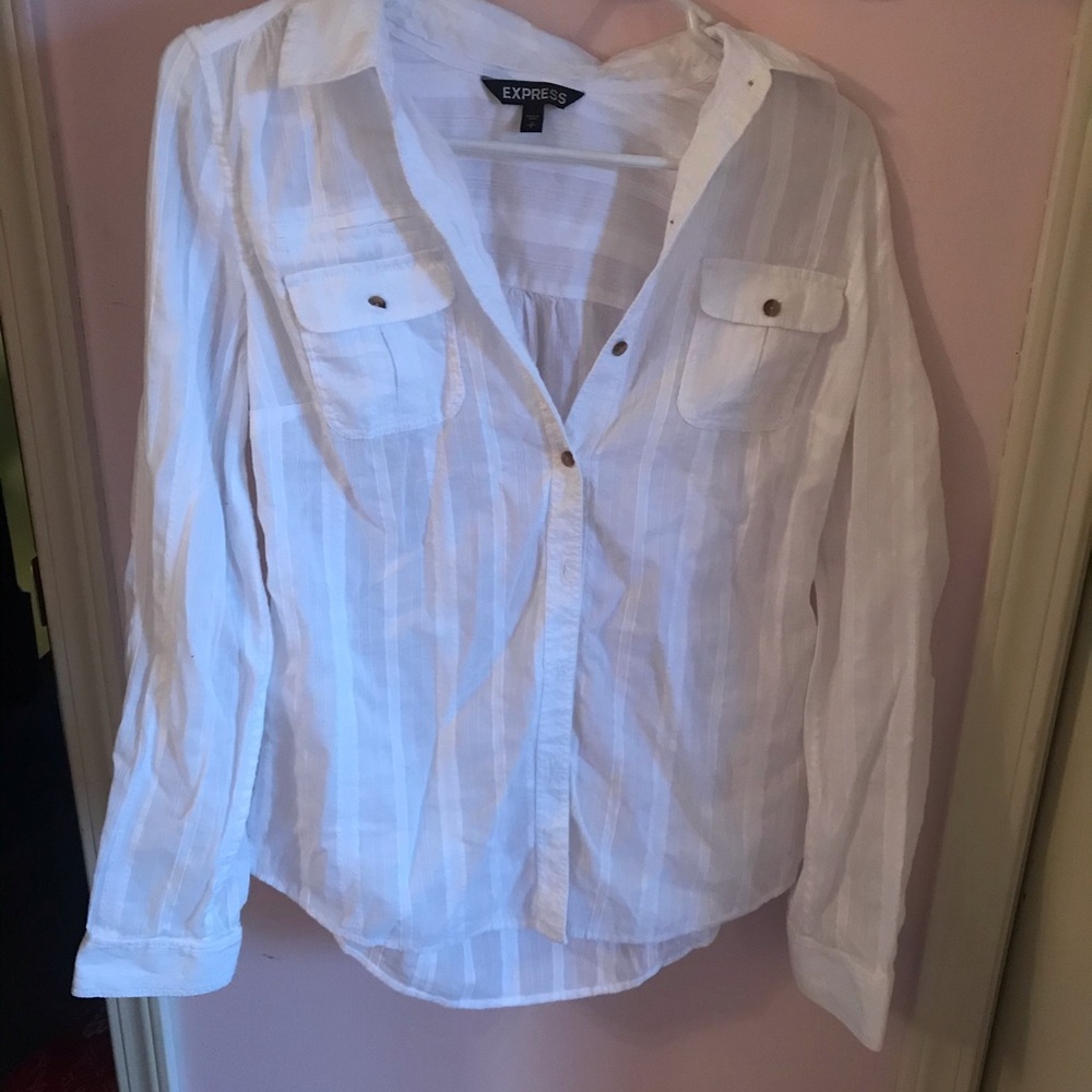 White button up top